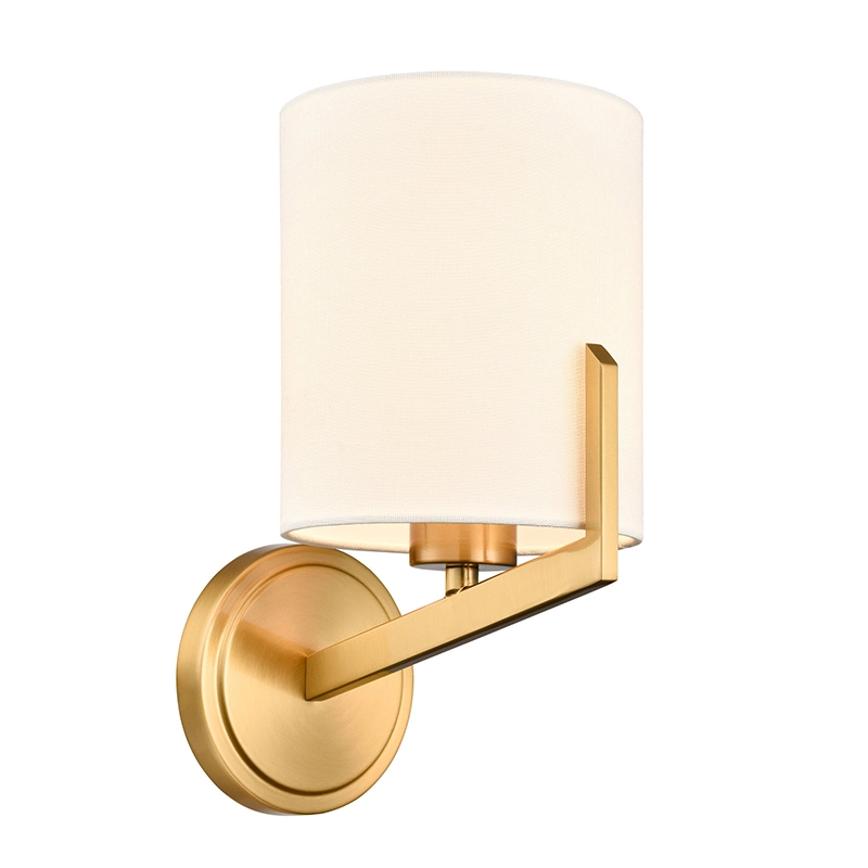 Lampada da parete moderna in ottone satinato a 1 luce