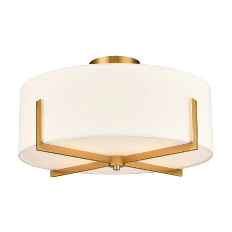 Come può una lampada da soffitto moderna con paralume in tessuto strutturato color crema trasformare gli spazi interni contemporanei