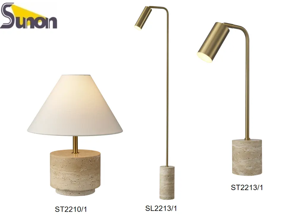 Travertine Floor Lamp