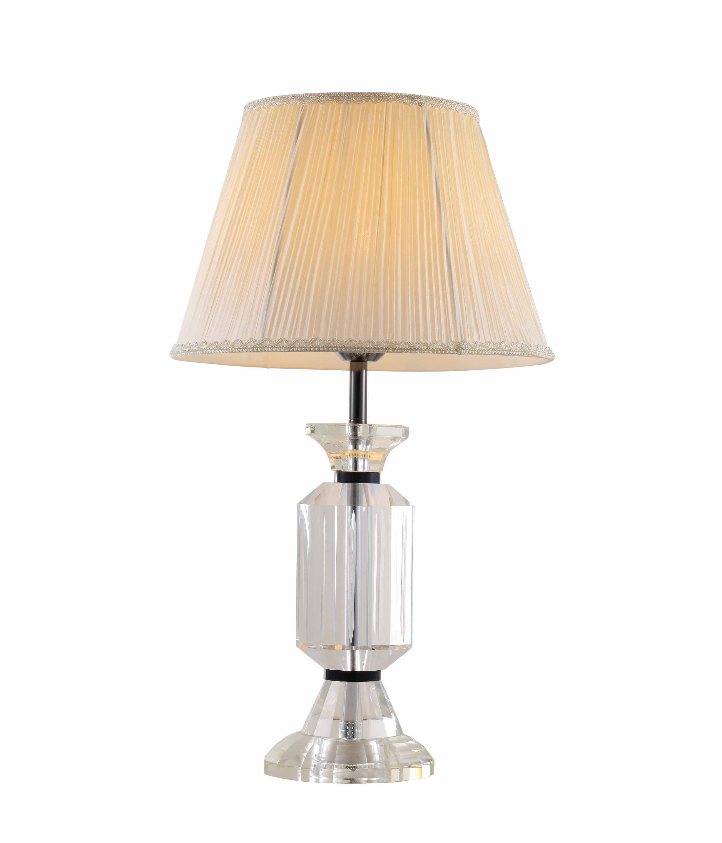 Lampada da tavolo di lusso in cristallo trasparente